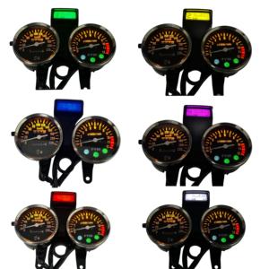 Tableau de Bord Odomètre Tachymètre Affichage Multicolore pour Suzuki GN125 GN125 <span class=keywords><strong>Intruder</strong></span> <span class=keywords><strong>125</strong></span> ED Style Brat Cafe Racer - Product Image 3
