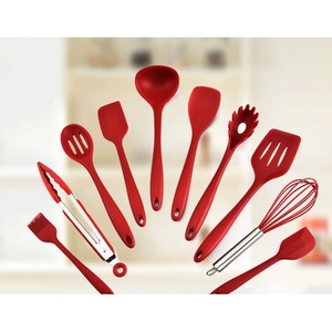 Vente en gros de 10 pièces de kit <span class=keywords><strong>d</strong></span>'ustensiles de cuisine en silicone toutes les fournitures de cuisine spatule de cuisson intégrée kit <span class=keywords><strong>d</strong></span>'ustensiles de cuisine en silicone - Product Image 6