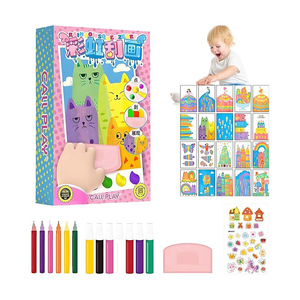 Bán Buôn Cuốn Sách Ma Thuật Giá Hấp Dẫn Tự Làm Bưu thiếp Cầu Vồng <span class=keywords><strong>Scratch</strong></span> Nghệ Thuật Trừu Tượng Dot Thân Thiện Với Môi Giấy Bộ Nghệ Thuật Trẻ Em Quà Tặng - Product Image 2