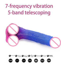 Prix usine gros godes colorés avec ventouse télécommande gode vibrateur doux Flexible sexe mâle gode - Product Image 4
