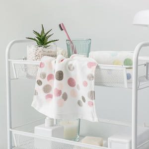 Serviette de bain en coton pour enfants Cotton Love 25x50cm à pois, douce et absorbante, rectangulaire M4002 - Product Image 1