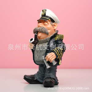 Figura de Capitán Marinero de Resina Sintética, Decoración para el Hogar, Oficina, Escritorio, Regalo - Product Image 4
