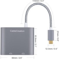 USB 3,1 Tipo C a Dual 4K Adaptador HDMI Adaptador Tipo-c dual HDMI