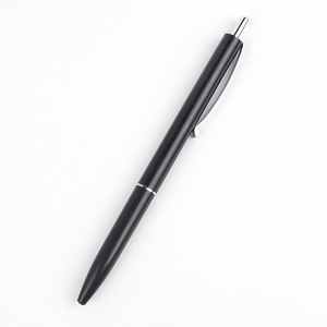 Stylo bille publicitaire de haute qualité, fin, en plastique/métal, avec impression personnalisée du logo, jaune/noir, pointe 0,7/1,0 mm, pour usage promotionnel - Product Image 6