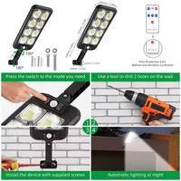 Lampe solaire LED COB 160W Shingel en gros, éclairage de jardin et domestique IP65, lumière du jour 6000K, 1000lm, avec capteur de lumière et de mouvement