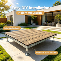 Planches de terrasse en WPC durables, résistantes aux intempéries, à faible coût, préfabriquées pour la maison
