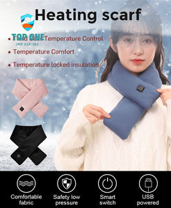 TopOne Écharpe chauffante intelligente pour le cou Gris d'hiver avec massage au graphène USB pour femmes et hommes - Product Image 2