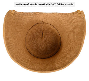 Chapeau Bob à Large Bord Tendance Personnalisable avec Logo pour Femme – Respirant, Coupe-Vent, Protection Solaire, Pliable – Idéal Cadeau de Vacances – Chapeau de Paille - Product Image 4