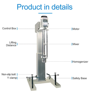Homogénéisateur émulsifiant à cisaillement élevé de laboratoire 50L avec levage - Product Image 2