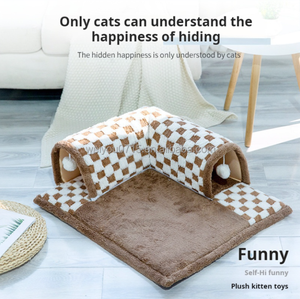 Nido de gato y perro de gran venta 2024, nido de cojín de túnel cálido de otoño e invierno, nido de gato jugable y soñoliento - Product Image 2