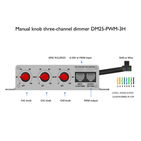 Contrôleur de gradation PWM à bouton manuel Koray, série de connexion en chaîne pour éclairage de culture, gradation 0-10V, convertisseur PWM, amplificateur 100 Lm/W