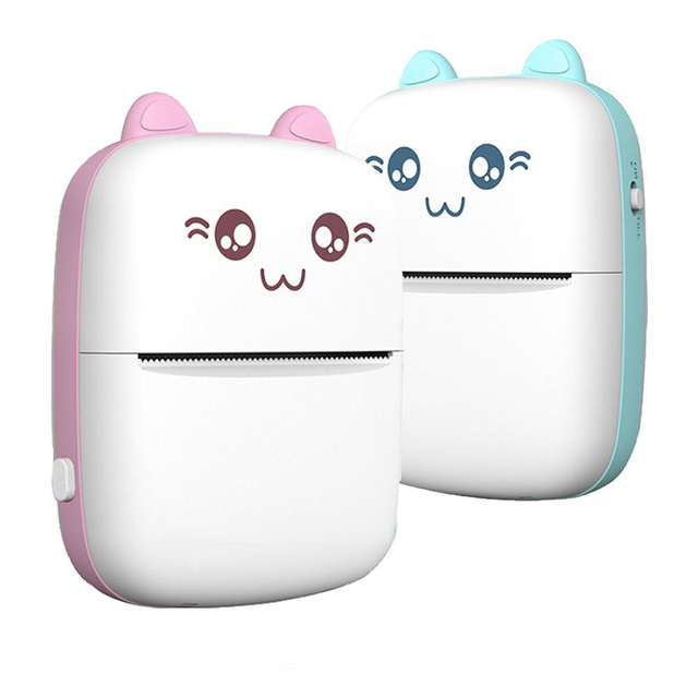 Portable Mini Thermal Printer Paper Photo Pocket Photo Printer 58mm Printing Wireless BT 200dpi Printer Home Office Use
