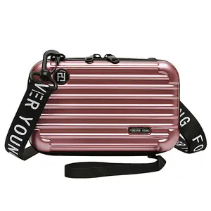Best New Products Of 2024 7-inch Cross Body Travel Luggage For Washing And Grooming Hard Shell Makeup Artist Makeup Bag