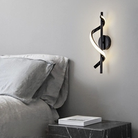 Applique murale LED dimmable, design minimaliste moderne en fer, pour chevet, chambre, hôtel, décoration intérieure