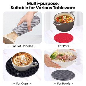 Sous-plats en silicone résistants à la chaleur, antidérapants, supports pour cuillères, dessous de plat, avec logo personnalisé - Product Image 3