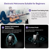 TERENCE Digital Metronome for Piano Guitar Drum All Musical Instruments LCD Display Electronic Metronome with Adjustable Speaker
