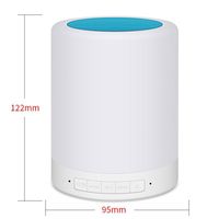 Lampe de table musicale tactile à piles au lithium avec haut-parleur Coran et LED RGB à changement de couleur