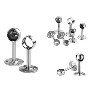 Trou de tige de 19/22/25/32mm de diamètre Support de tuyau de garde-robe Support de tube de rideau - Product Image 1