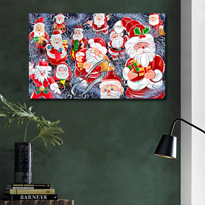 Venta caliente de Navidad estilo cómico lindo Santa Claus impresión lienzo pintura decoración del hogar decoración del hotel - Product Image 5
