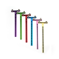 Decut Archery – Équerre carrée en aluminium noir, rouge et bleu pour la mesure du tir à l'arc