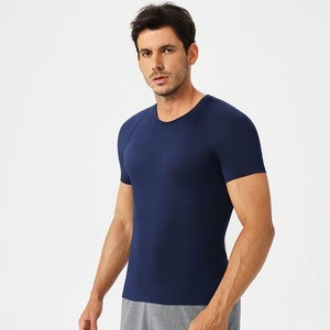 Camiseta Deportiva Personalizada para Hombre, de Manga Raglán, Tejido de Compresión, 95% Algodón, 5% Poliéster, Elástica, Transpirable, Manga Corta, OEM - Product Image 5