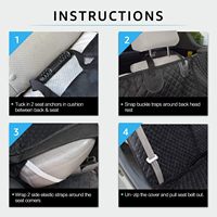 Housse de siège de voiture pour chien HUILONG, motif uni Oxford, imperméable, protection quatre saisons, ajustement universel, logo personnalisé, voyage