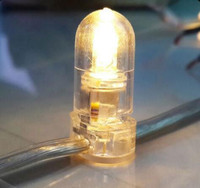 Guirlande lumineuse LED 12V en cristal de 100 m avec clips, 333 ampoules, lumières de jardin, lumières extérieures, guirlandes pour bâtiments