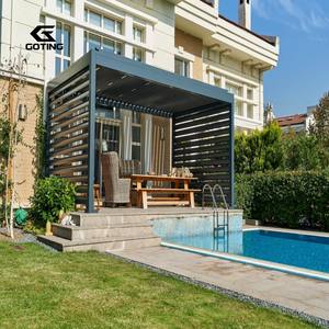 Pergola bioclimatique en aluminium à lames orientables, électrique, étanche, écologique, pour <span class=keywords><strong>jardin</strong></span>, terrasse, toit et événements en extérieur - Product Image 1