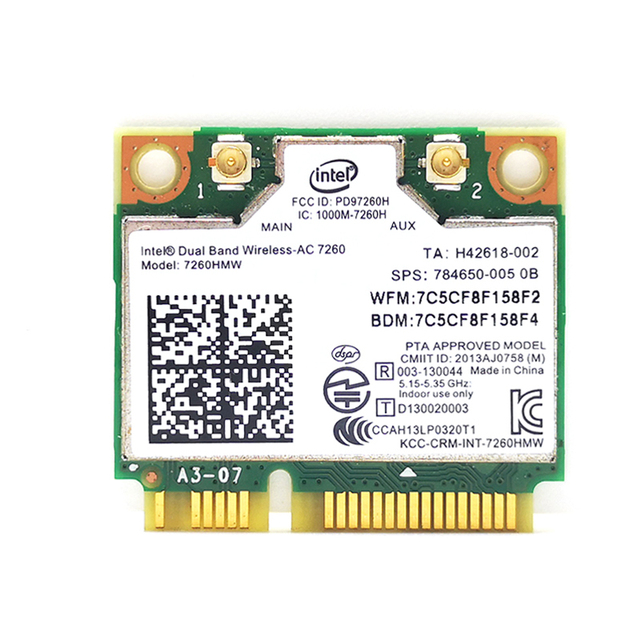 Intel 7260AC 7260 HMW Dual Band 2.4G 5G 867M BT4.0 1200M Mini PCIe Wireless Network Card for AIO
