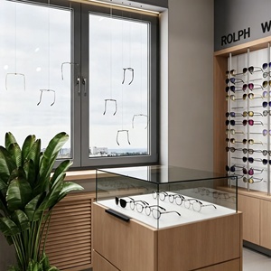 Optical Shop Full Room Customization Showcase Eyewear Display Shelf Eyeglasses Shop <b>glass</b> display case Store decoration - Product Image 5