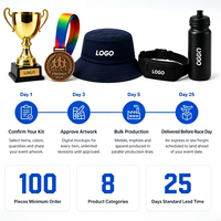 Kit promotionnel personnalisé pour événements sportifs : Bouteille d'eau, serviette, sac banane, sac à cordon – Cadeau promotionnel pour compétitions de fitness