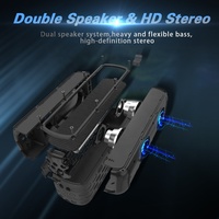 V7 Pro, Speaker Nirkabel Portabel 60W Tahan Air dengan Subwoofer Suara DSP Berdaya Tinggi, Bass Dalam, Mikrofon Terintegrasi, Kartu TF, USB, AUX
