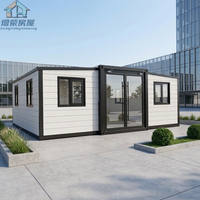 Conteneur préfabriqué extensible de 20 pieds au design moderne, idéal pour bureaux, logements complémentaires pour chantiers et espaces de vie extérieurs