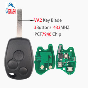 SZMAISHI Testa remota per chiave per veicolo intelligente R-enault 3 pulsanti 433MHZ PCF7946Chip VA2 lama <span class=keywords><strong>Transponder</strong></span> chiave vuota remota - Product Image 1