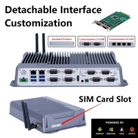 Ordenador PC Linux/Win-Dows integrado sin ventilador industrial de la mini caja del OEM/ODM con J1900/J6412/I3/i5/i7