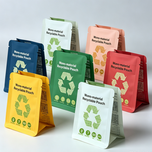 Bolsa de Café Monomaterial Mono-PE de Alta Barrera PPWR Lista para Envasar, 100% Reciclable, Válvula Personalizada, Cierre de Cremallera, OEM, MOQ Bajo - Product Image 1
