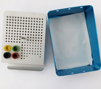 YOUYA180 Caja de desinfección de aluminio para fresas dentales con 180 orificios, estuche esterilizador para autoclave, caja para agujas de endodoncia, odontología