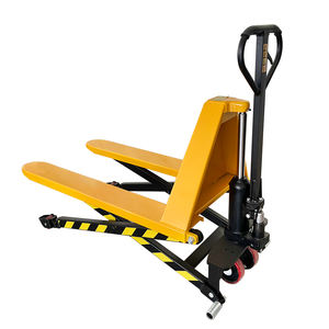 Gunting tangan truk palet, 1 Ton 1.5 Ton pompa angkat tinggi Manual Jack palet dengan roda merah - Product Image 3