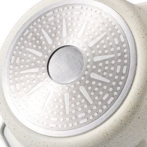 Nonstick Frying <b>Pan</b> Round Maifan Stone Coating With Glass Lid For <b>Induction</b> And Gas Stoves - Product Image 4