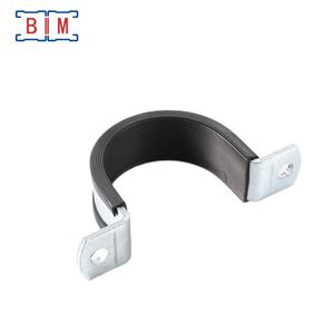 Penjepit Pipa Tipe P dengan Lapisan Bubuk Abu-abu, Penyangga Pipa dengan Karet - Product Image 6