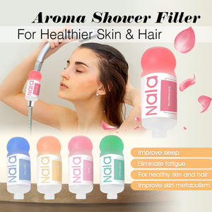 K pommeau de douche parfumé filtre cinq parfums apaisants filtre à eau de douche adoucisseur d'eau accessoires de salle de bain améliorer les cheveux/la peau - Product Image 4