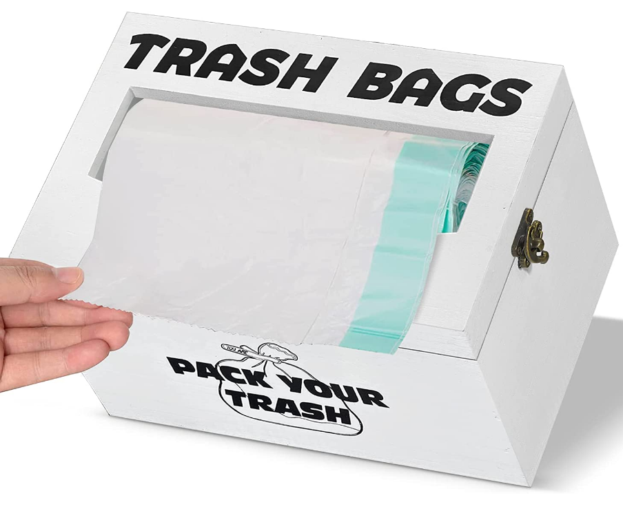 Заказные деревянные бамбуковые мешок для мусора, держатель вмещает до 33 галлонов рулонные мешки для мусора мешок Бакалеи держатель настенный кронштейн для телевизора