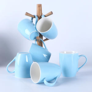 Sky Blue Ceramic <b>Mug</b> Solid Color Coffee Cup For Giveaways 50 Pieces Per Bag From Zhuzhou Liling HB008 - Product Image 4