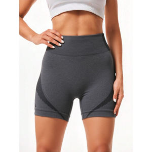 กางเกงขาสั้นออกกำลังกายสำหรับผู้หญิง ดีไซน์สีพื้นและระบายอากาศได้ดี-รุ่น SZ-16 - Product Image 3