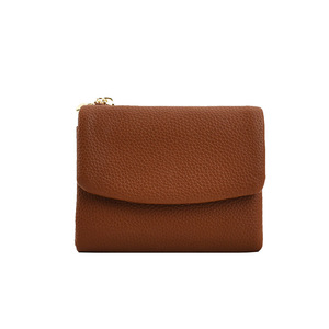 Cartera corta de cuero granulado para mujer, monedero plegable, tarjetero de gran capacidad, venta al por mayor transfronteriza - Product Image 2
