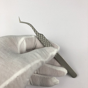 Precision, comfortable, and easy-to-use stainless steel tweezers for eyelash <b>extensions</b>, <b>nail</b> art, and lash grafting; versatile - Product Image 2