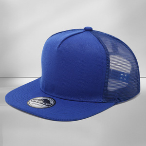 Snapback Cap <b>Flat</b> Brim Mesh Unisex Adjustable Sun Protection Spring Summer Baseball <b>Hat</b> - Product Image 1