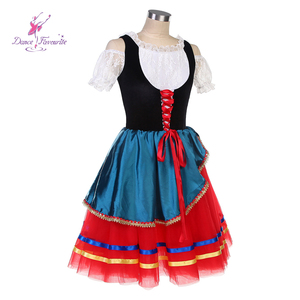 Costume da ballo romantico Tutu TARANTELLA di gruppo costumi da ballo per ballerine da ballo e da ginnastica - Product Image 3