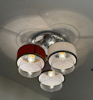 Lustre de plafond rond en verre de luxe moderne JACKSUN, style rétro simple, pour salon, E27