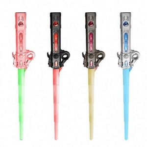 Lot de 2 sabres laser LED pour enfants, écologiques, en plastique de haute qualité, avec lumières clignotantes et phosphorescentes dans le noir - Product Image 1